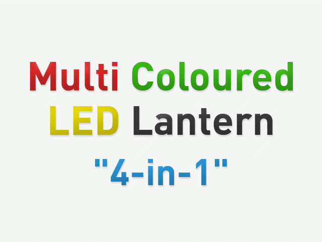 Multi Coloured Led Lantern 4-in-1